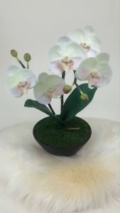 กระถางกล้วยไม้ปลอม ดอกไม้ปลอมมินิมอล กระถางดอกไม้ปลอม