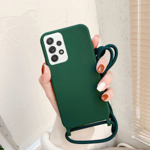 Silicone Phone Case for A15 5G A14 Anti-Fall A53 Lanyard A22 Protective Cover A32 Trendy A16 Womens Style A56 Creative Soft Shell A33 Couples S25 Edge Cartoon S25