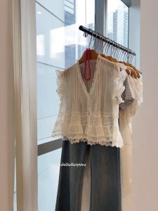 VKSOD | ชุดเดรสแขนกุดคอวีสไตล์เกาหลี ทรงสลิมฟิต กางเกงยีนส์เอวสูง ชุดสองชิ้น แฟชั่นลำลอง ฤดูร้อน สำหรับผู้หญิง