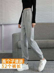 กางเกงกีฬาขากว้างสีเทา ทรงหลวม สำหรับผู้หญิง สไตล์เกาหลี กางเกงขายาวทรงสลิมฟิต ทรงหลวม ทรงหลวม ทรงหลวม