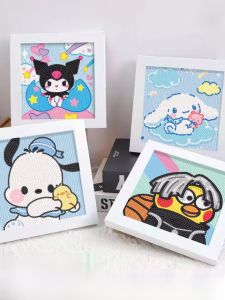 Kids Diamond Painting Stick-on Crystals DIY Paste Stickers Good-looking Cartoon Living Room Birthday Gift Girl Diamond Embroidery