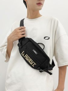 Crossbody Bag Trendy Brand Sports Waist Bag Lightweight Mens Chest Bag Hip-hop Personality Trendy Girls Shoulder Bag Student Shoulder Bag