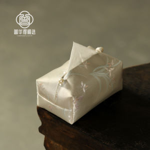 Handmade Cotton Linen Tissue Holder Japanese Style Storage Bag for Home Use Personal Interest Woven Bon Odor Design