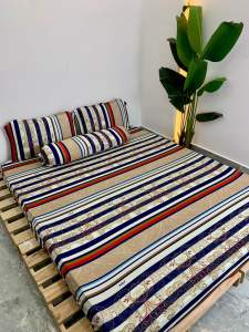 Bộ drap thun hàn quốc mẫu viền sọc