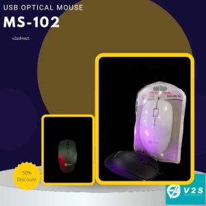 V2S MS-102 Wired Gaming 1200 DPI Lightweight Design USB Desktop Laptop Office Mouse