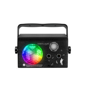 Party Lights Disco Light Rgb 3 Lens Sound Activated Dj Strobe Stage Lights for Parties Birthday Christmas Gift Wedding Karaoke