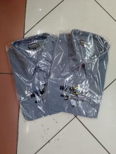 Wendya.T Kemeja Pria Formal Warna Abu Tua✓Kemeja Pria Polos Lengan Panjang