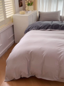 ผ้าปูที่นอน Home Sabai ชุดผ้าปูที่นอน ขนาด 6/5/3.5 ฟุต สีพื้นมินิมอล ทูโทน ผ้า polyester