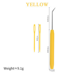 3pcs/set Colorful Crochet Needle Hooks Bent Hooks Accessories Plastic Sewing Needles Knitting Loom Hooks for Sewing Tools