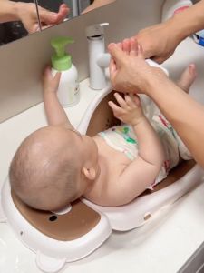 Anti-Slip Baby Bath Net Bracket Washing Butt Bath Tub Universal Support Newborn Baby Bathing Lie Bracket Easy Cleaning Tool