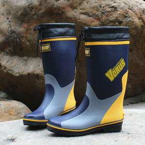 รองเท้าบูทกันฝนยางทรงยาวสำหรับผู้ชาย กันลื่น กันน้ำ ฤดูใบไม้ผลิและฤดูร้อน กลางแจ้ง รองเท้าบูทกันฝนสำหรับผู้ชาย วัสดุยาง