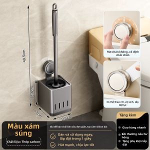 MOSHANG | Bàn Chải Vệ Sinh Toilet Gắn Tường Hút Chân Không Mẫu Mới 2026