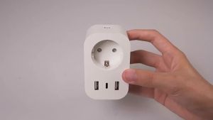 MOES | MOES Tuya WiFi Smart Plug 16A EU Socket Outlet 2USB Port 1TypeC Port 3in1 Plug Power Electricity Monitor For Alexa Google Home