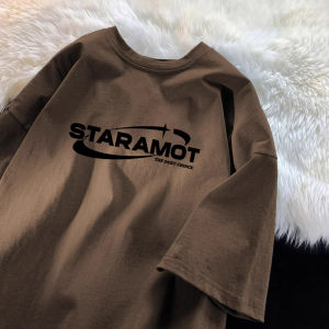 American Retro Heavy Weight Pure Cotton T-Shirt Male Summer Teenagers Loose Leisure All-Matching Half Length Half-Sleeve T-shirt Top