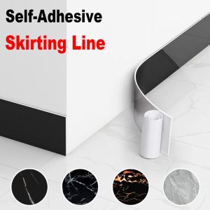 UUMIR Marble Grain Skirting Line Self Adhesive Windowsill Corner Wallpaper Home Decor Waterproof Waist Line