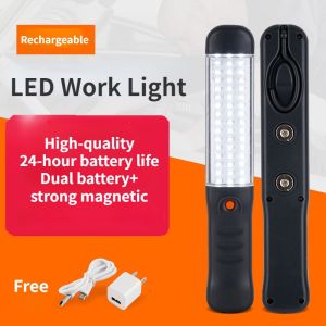 Strong LED Charging Light Machine Repair Work Light Maintenance Light Auto Repair Light with Magnetic Attraction Rechargeable Mobile Night Market Lights