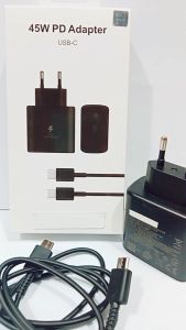 Charger SMSNG MURNI 45W 100% PD Adapter Super Fast Charging USB C To C Cable