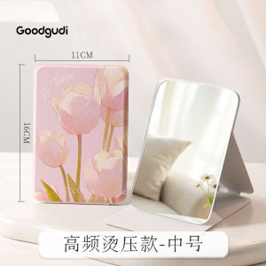 กระจกแต่งหน้าพับได้ ขนาดเล็ก สำหรับใช้ในออฟฟิศ สำหรับผู้หญิง ใช้ได้ตลอดทั้งปี กระจกแต่งหน้าแบบพกพา สำหรับใช้ในหอพักนักเรียน