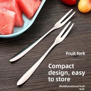 Creative Cute Childrens Stainless Steel Fruit Fork Set European Style Small Luxury Fruit Stick Home Use Fruit Sign
