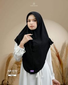 Hijab Arrafi Bergo Instant Terbaru Ar 676 Jilbab Daily Polos Simple Jersey Wanita Dewasa Terlaris Kekinian