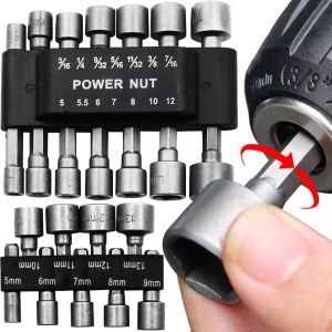 9/14PCS Hexagon Nut Driver Drill Bit Socket Screwdriver Wrench Set 1/4 Drill Bit Adapter For Electric Screwdriver Handle Tools