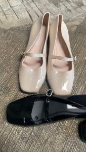 Sepatu Jelly Wanita Terbaru/ Sepatu Pantofel Karet Cewek / Heels Chunky Alina 7291-A1/ Jelly Import