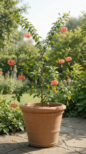 MM - coral hibiscus live plant sappling / hibiscus schizopetalus live plant