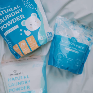 Cottoncare™ 2Kgs SUPERSIZED Extra-Sensitive Plant-Based Natural Laundry Powder for Babies Detergent Hypoallergenic Soap Wash Steps Infant Set Clothes Baby Newborn Toddler Girl Boy Mild Gentle Smart Central