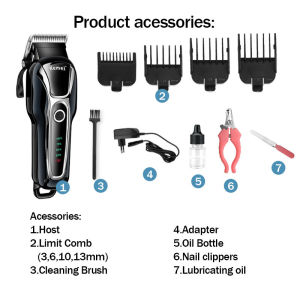 Kemei Professional Hair Clipper Razor Dog Heavy Duty Rechargeable Pet Hair Removal Machine KM-1991