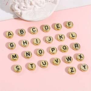 Acrlyic Flat Beads Letter Charms DIY Materials Handmade Bracelet Mobile Phone Chain Pendants Fashion Jewelry Accessories