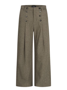 American Style Loose Fit Casual Pants Womens Button up Straight Leg Wide Leg Suit Trousers Comfortable Polyester Fiber