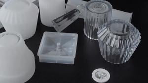 Tự Làm Nhựa Dính Đèn Ngủ Khuôn Silicon Họa Tiết Kim Cương Đèn Pha Lê Làm Chậu Cây Khuôn Trang Trí Nhà Thủ Công Dụng Cụ 12x12x12cm