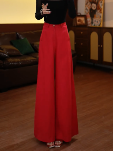 MANMI | Quần Dài Cao Waist Slimming Chân Rộng