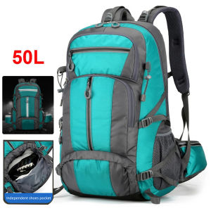 50L Camping Backpack Men Outdoor Hiking Backpacks Large Capacity Nylon Waterproof Travel Bag Multifunctional Rucksack for Men