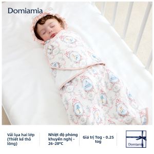 DOMIAMIA | Chăn Quấn Trẻ Sơ Sinh Muslin Thu Đông Chống Giật Mình