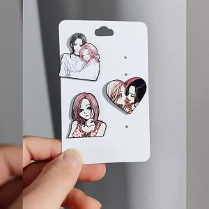 Potdemiel | 6Pcs/Set Anime NANA Enamel Pins Osaki Nana Komatsu Nana Lapel Badge Brooch Heart Couple Metal Pin For Backpack Jacket