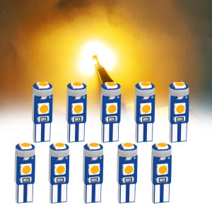 High Brightness 3030 Chips 10Pcs of T5 Led Bulb W3W W1.2W Play and Plug Car Interior Lights Auto Instrument Lamp 12V/24V