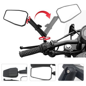 🇵🇭 SEAMETAL Foldable Motorcycle Rear View Mirror Multi-angle Rotating Wide Veiw Mirror Universal Motorbike Handlebar Mirrors