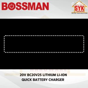 SYK BOSSMAN 20V BC20V25 Lithium Li-ion Quick Battery Charger Fast Charger Charger Pengecas Bateri Cas Bateri