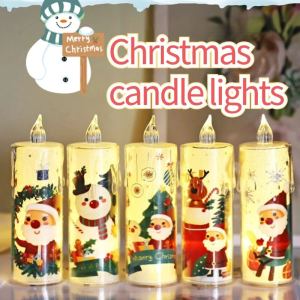 Christmas Creative Simulation LED Electronic Candles Festive Atmosphere Decorative Light Decoration