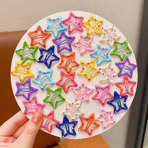 Adorable Star Shaped BB Clip for Girls Childrens Hair Accessories No Damage Side Clips Sweet Style Baby Hair Decorations