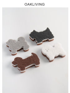 Khăn Lau Nhà Bếp Hình Chú Chó Hoạt Hình Dễ Thương Oakliving Dụng Cụ Vệ Sinh Nhà Bếp Chổi Rửa Bát Chổi Rửa Chén Chổi Rửa Bát