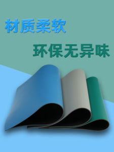 สีเขียว แผ่นยางโต๊ะทํางานแผ่นปูพื้นฉนวนกันความร้อนป้องกันไฟฟ้าสถิต หนัง แผ่นรองตามหลักสรีรศาสตร์ ดีไซน์ สําหรับโต๊ะทํางานโรงงานอิเล็กทรอนิกส์