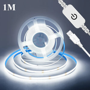 other | LED COB Light Strip Touch Dimmer Flexible Diode Tape 5V USB Linear Indoor Lighting Lamp Room DIY TV Mirror Backlight Wall Decor