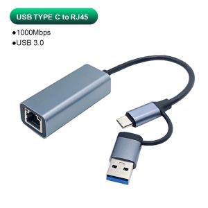 kebidumei | Kebidumei 1000Mbps USB 3.0 Loại C Bộ Chuyển Đổi Ethernet Card Mạng Gigabit Cáp RJ45 Cho MacBook Windows XP 7 8 10 Android