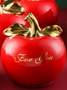 2023 New Christmas Apple Coin Bank Full of Creative Piggy Bank Girls Money Box Only-in-No-out Desirable