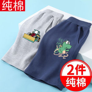 กางเกงขาสั้นเด็กผ้าฝ้ายบริสุทธิ์สําหรับเด็กชายและเด็กหญิงฤดูร้อนน้ําหนักเบาสไตล์การเคลื่อนไหวกลางเอวกางเกงห้าจุดกีฬาลําลองสวมใส่ด้านนอก