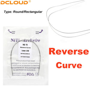 20Pcs/10Packs Dental Orthodontic Niti Arches Wires Super Reverse Curve Round/Rectangular Niti Archwire Dentist Treatment Material Products（Upper and Lower）