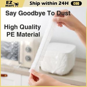 【Fast Shipping】 10Pcs Disposable Food Cover Elastic Plastic Wrap Food Grade Lids Shoe Cover Shower Headgear Bowls Caps Fresh Saver LZC-Plastic-Cover