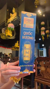 Nhang Trầm Thảo Mộc Quốc Hương Thượng Hạng-Hộp 50 Nén 28cm An Toàn Sức KhỏeChiêu Tài LộcLưu Hương